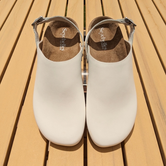 Seychelles Buckle Up White Mule Clogs Size 6 - Picture 6 of 6